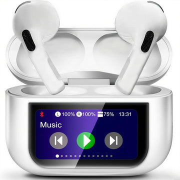 Touch-Screen Bluetooth 5.4 Wireless Earbuds with 50-Hour Playtime ANC/ENC Noise.