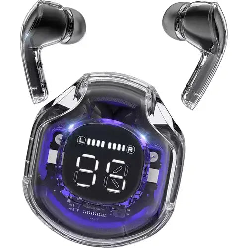 Air39 Wireless Earbuds | Air39 Airpods | Air39 Earbuds Crystal Clear Sound, Bluetooth 5.3, Transparent Case