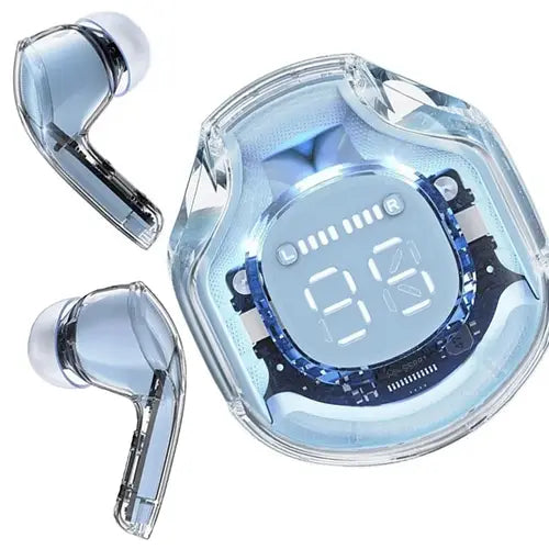 Air39 Wireless Earbuds | Air39 Airpods | Air39 Earbuds Crystal Clear Sound, Bluetooth 5.3, Transparent Case